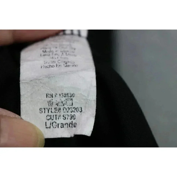 Mikey & Joey Women's Black Dress-Asymmetrical Hemline -Size Large-Rayon - Picture 6 of 6